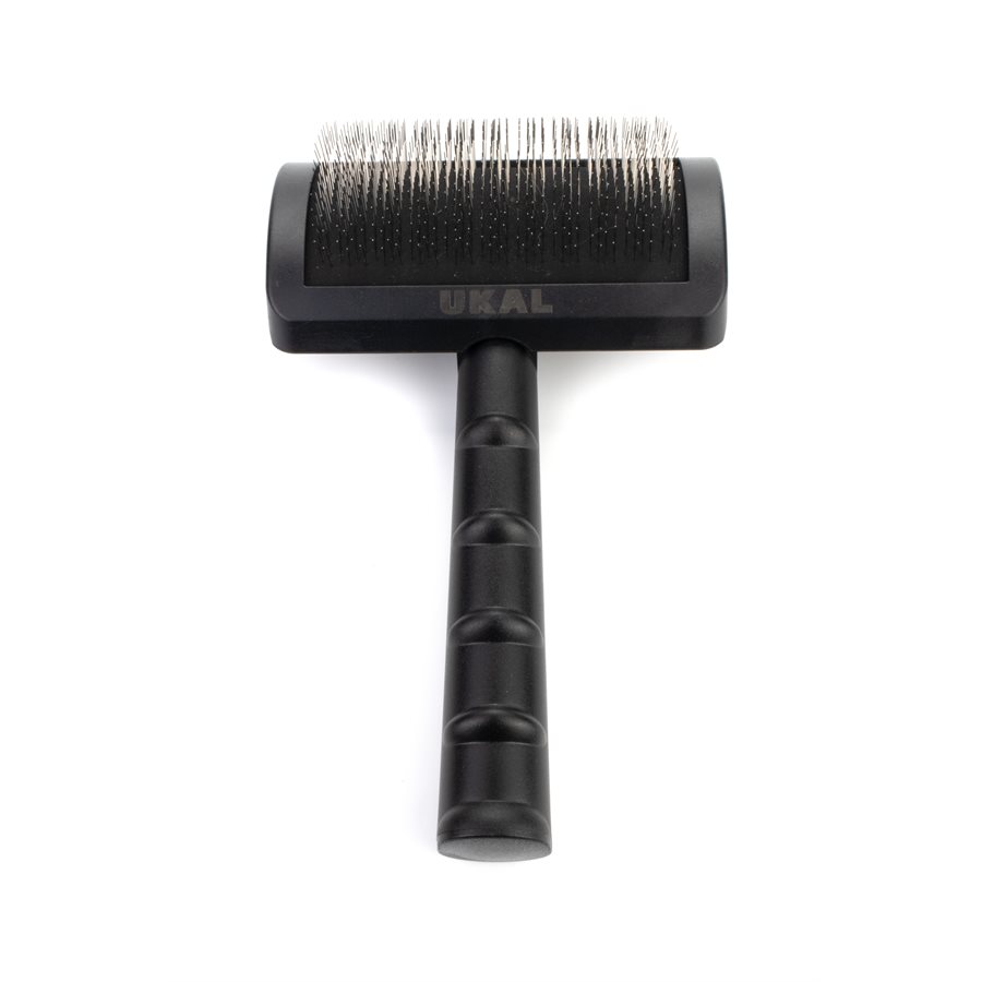 Black curved 12mm hard pins slicker brush